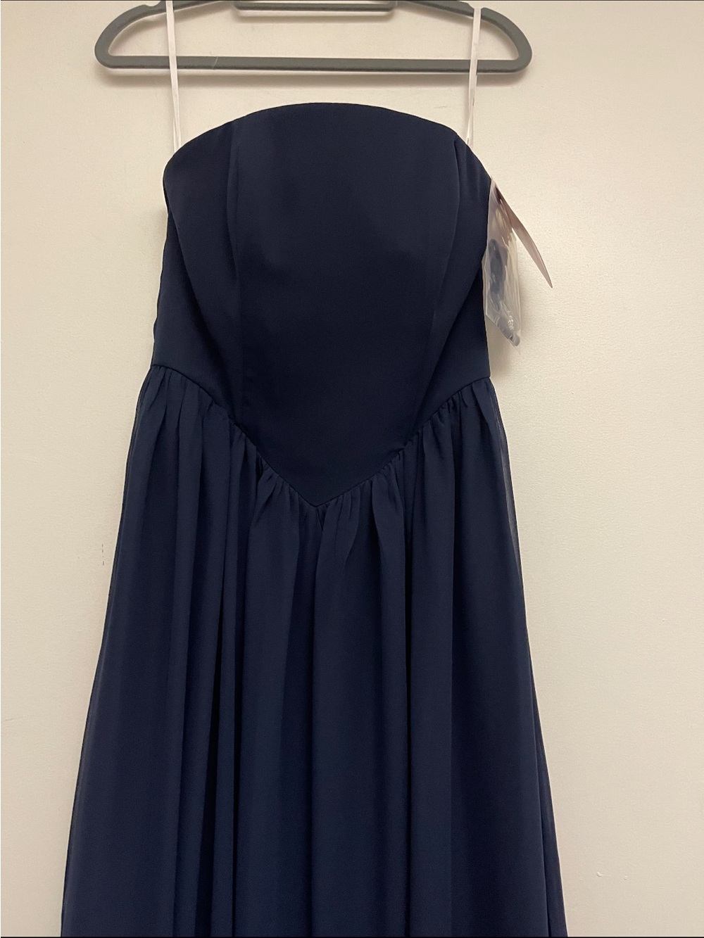 Dessy Strapless Navy Evening Gown-NWT - Picture 5 of 13